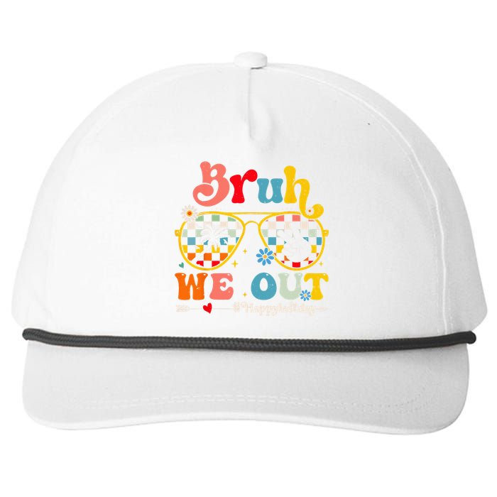 Bruh We Out Happy Last Day Of School Teacher Boy Girl Summer Snapback Five-Panel Rope Hat