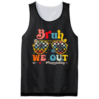 Bruh We Out Happy Last Day Of School Teacher Boy Girl Summer Mesh Reversible Basketball Jersey Tank