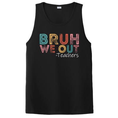 Bruh We Out Teachers Happy Last Day Of School Retro Vintage PosiCharge Competitor Tank