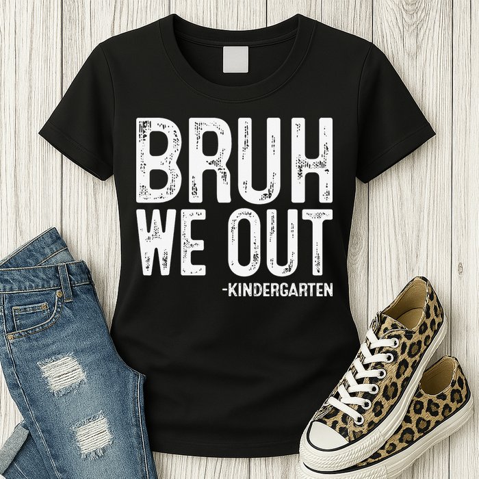 Bruh We Out Kindergarten Graduation Class Of 2025 Womens T-Shirt