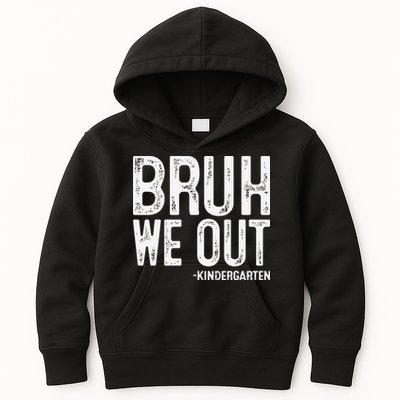 Bruh We Out Kindergarten Graduation Class Of 2025 Kids Hoodie