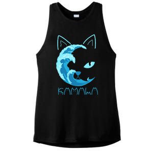 Blue Wave Of Cat Ladies Kamala Cat Typography Alphabet Cute Ladies PosiCharge Tri-Blend Wicking Tank