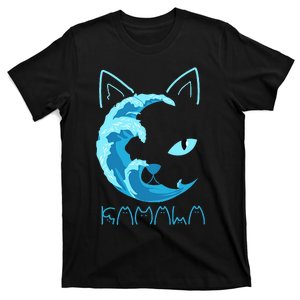 Blue Wave Of Cat Ladies Kamala Cat Typography Alphabet Cute T-Shirt