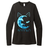 Blue Wave Of Cat Ladies Kamala Cat Typography Alphabet Cute Womens CVC Long Sleeve Shirt