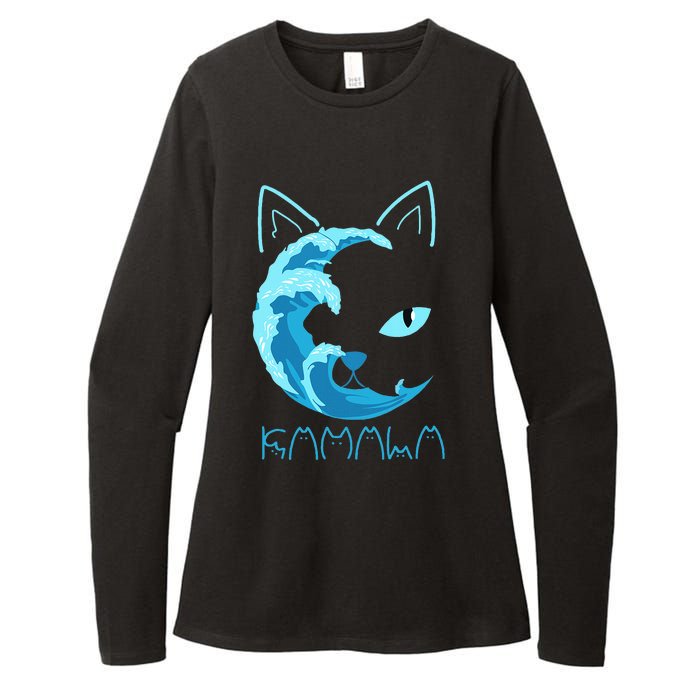 Blue Wave Of Cat Ladies Kamala Cat Typography Alphabet Cute Womens CVC Long Sleeve Shirt