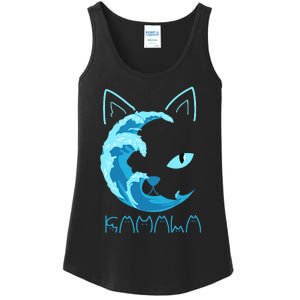 Blue Wave Of Cat Ladies Kamala Cat Typography Alphabet Cute Ladies Essential Tank