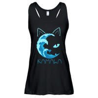 Blue Wave Of Cat Ladies Kamala Cat Typography Alphabet Cute Ladies Essential Flowy Tank