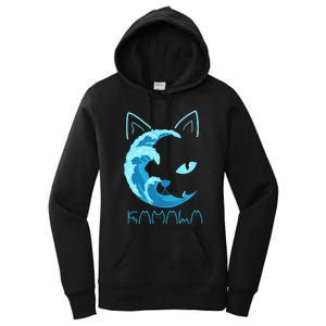 Blue Wave Of Cat Ladies Kamala Cat Typography Alphabet Cute Women's Pullover Hoodie