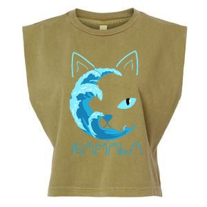 Blue Wave Of Cat Ladies Kamala Cat Typography Alphabet Cute Garment-Dyed Women's Muscle Tee