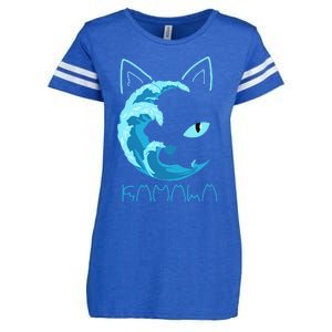 Blue Wave Of Cat Ladies Kamala Cat Typography Alphabet Cute Enza Ladies Jersey Football T-Shirt