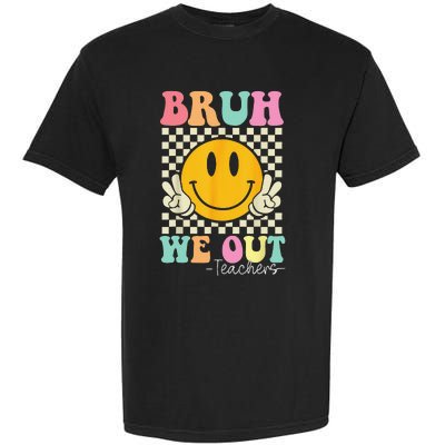 Bruh We Out teachers Cute End of School Groovy Summer Funny Garment-Dyed Heavyweight T-Shirt