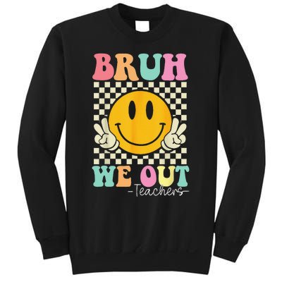 Bruh We Out teachers Cute End of School Groovy Summer Funny Sweatshirt