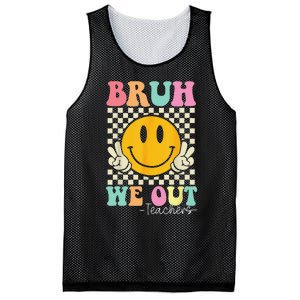 Bruh We Out teachers Cute End of School Groovy Summer Funny Mesh Reversible Basketball Jersey Tank