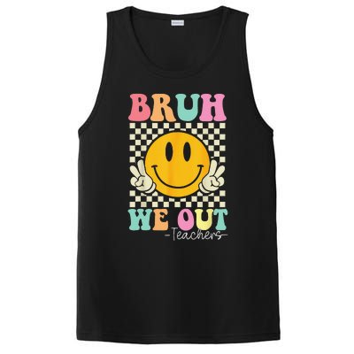 Bruh We Out teachers Cute End of School Groovy Summer Funny PosiCharge Competitor Tank