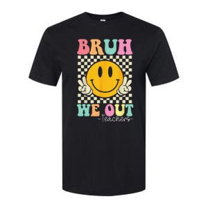 Bruh We Out teachers Cute End of School Groovy Summer Funny Softstyle CVC T-Shirt