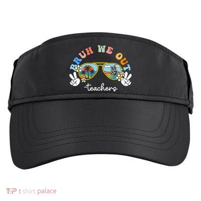Bruh We Out Funny Last Day Of School Teacher Boy Girl Summer Adult Drive Performance Visor