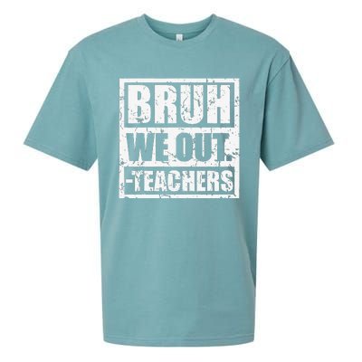 Bruh We Out Teachers End Of School Year Hello Summer Vingate Sueded Cloud Jersey T-Shirt