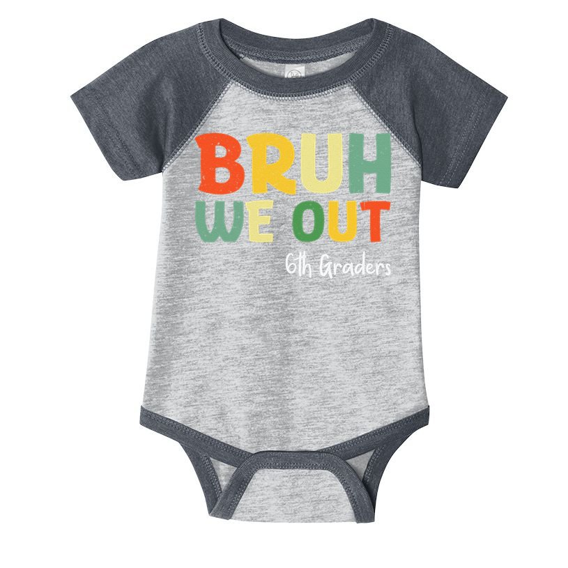 Bruh We Out 6th Graders Sixth Grade Graduation Class Of Infant Baby Jersey Bodysuit