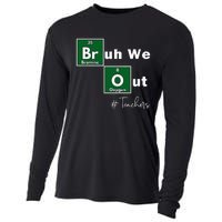 Bruh We Out Teachers Chemistry Periodic Table Element Summer Cooling Performance Long Sleeve Crew