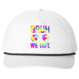 Bruh We Out Teachers Summer Tie Dye Last Day of School Snapback Five-Panel Rope Hat