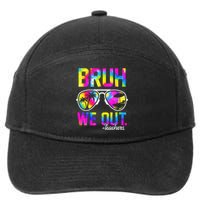 Bruh We Out Teachers Summer Tie Dye Last Day of School 7-Panel Snapback Hat