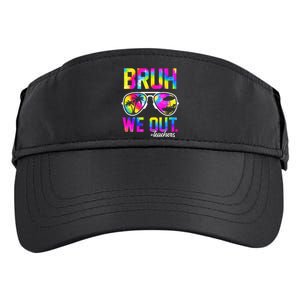 Bruh We Out Teachers Summer Tie Dye Last Day of School Adult Drive Performance Visor