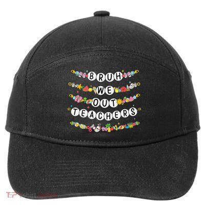 Bruh We Out Teacher Last Day Of School Friendship Bracelet 7-Panel Snapback Hat