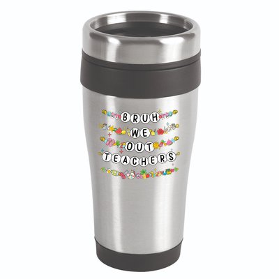 Bruh We Out Teacher Last Day Of School Friendship Bracelet 16oz Travel Tumbler