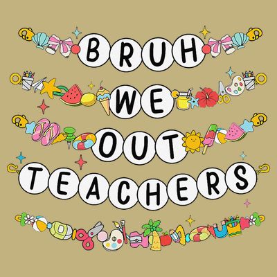 Bruh We Out Teacher Last Day Of School Friendship Bracelet T-Shirt