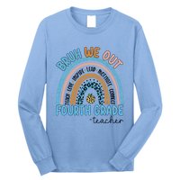 Bruh We Out Teachers Rainbow Last Day Of School 4Th Grade Gift Long Sleeve Shirt