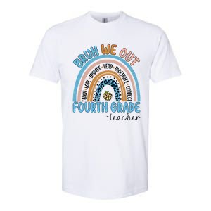 Bruh We Out Teachers Rainbow Last Day Of School 4Th Grade Gift Softstyle CVC T-Shirt