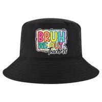 Bruh We Out Teachers Cute End Of School Year Summer Groovy Cool Comfort Performance Bucket Hat
