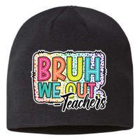 Bruh We Out Teachers Cute End Of School Year Summer Groovy Sustainable Beanie