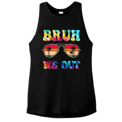 Bruh We Out Teacher Happy Last Day of School Hello Summer Ladies PosiCharge Tri-Blend Wicking Tank