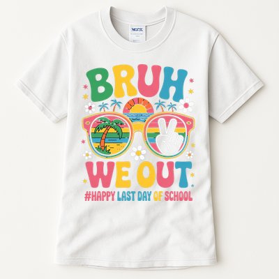 Bruh We Out Teachers Happy Last Day Of School Groovy Tall T-Shirt