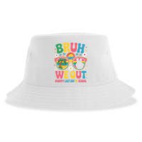 Bruh We Out Teachers Happy Last Day Of School Groovy Sustainable Bucket Hat