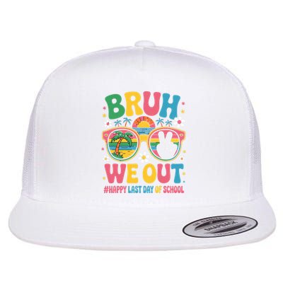 Bruh We Out Teachers Happy Last Day Of School Groovy Flatbill Hat