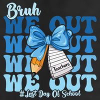 Bruh We Out Happy Last Day Of School Coquette Bow Adult Drive Performance Visor