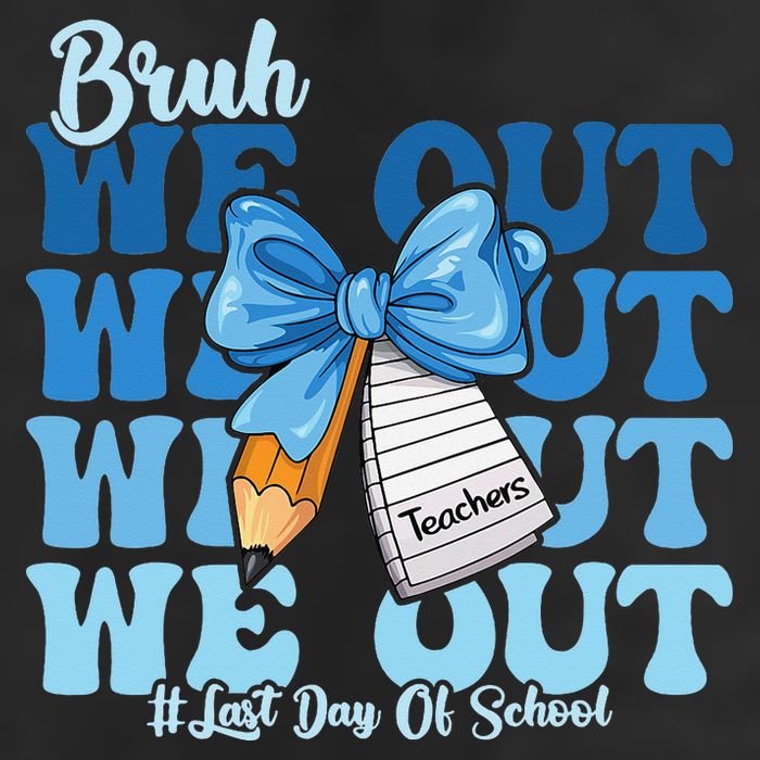 Bruh We Out Happy Last Day Of School Coquette Bow Adult Drive Performance Visor