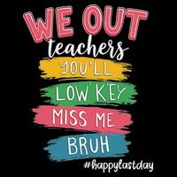 Bruh We Out Teachers Admit It You'll Low Key Miss Me Bruh Stripe Pom Pom Beanie