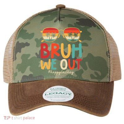 Bruh We Out Funny Last Day Of School Teacher Girl Summer Legacy Tie Dye Trucker Hat