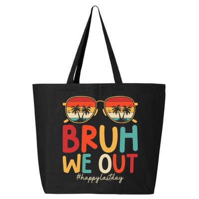 Bruh We Out Funny Last Day Of School Teacher Girl Summer 25L Jumbo Tote