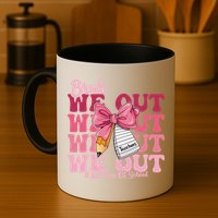 Bruh We Out Coquette Bow Happy Last Day Of School Groovy Mug