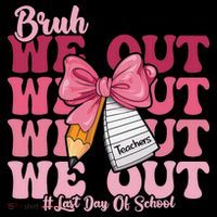 Bruh We Out Coquette Bow Happy Last Day Of School Groovy Premium T-Shirt