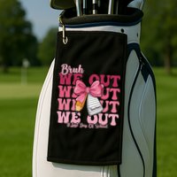 Bruh We Out Coquette Bow Happy Last Day Of School Groovy Golf Towel
