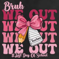 Bruh We Out Coquette Bow Happy Last Day Of School Groovy Golf Towel