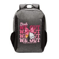 Bruh We Out Coquette Bow Happy Last Day Of School Groovy Vector Backpack