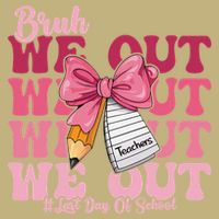 Bruh We Out Coquette Bow Happy Last Day Of School Groovy Magnet