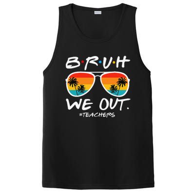 Bruh We Out Teachers End Of School Year Teacher Hello Summer PosiCharge Competitor Tank