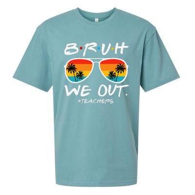 Bruh We Out Teachers End Of School Year Teacher Hello Summer Sueded Cloud Jersey T-Shirt